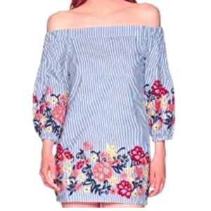 Romeo & Juliet Couture Off-Shoulder Floral Mini Dress